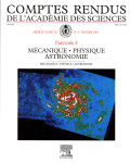 Go to journal home page - Comptes Rendus de l'Académie des Sciences - Series IIB - Mechanics